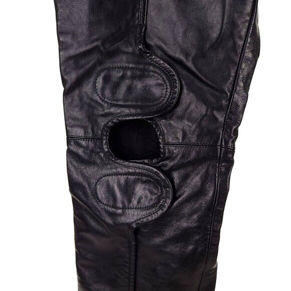 Adyar Leather Brace Trousers Size XL Mens Black NWT - Picture 6 of 16